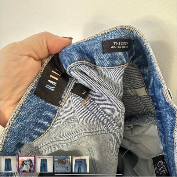 NWT Rails Getty High Rise Cropped Wide Leg Jeans - Picture 4 of 5